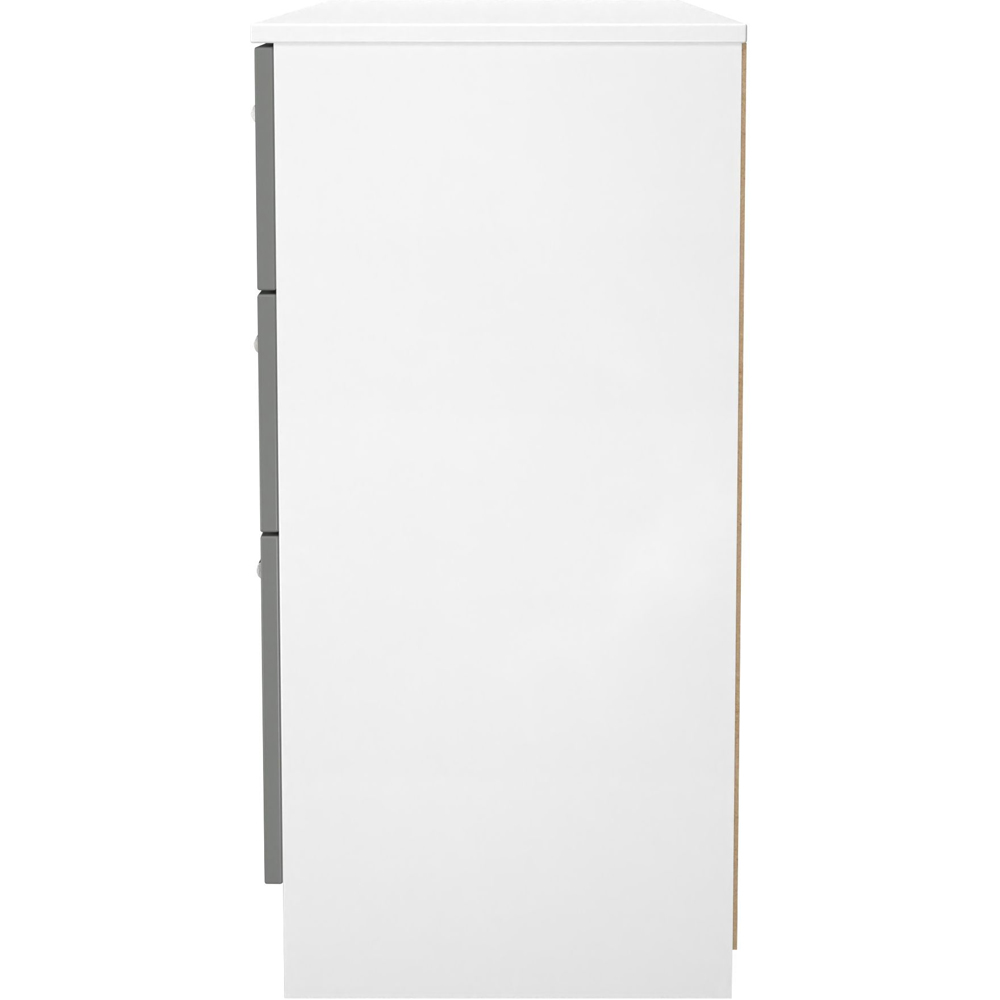 Crowndale Contrast 6 Drawer Dusk Grey and White Wide Chest of Drawers Ready Assembled Image 3