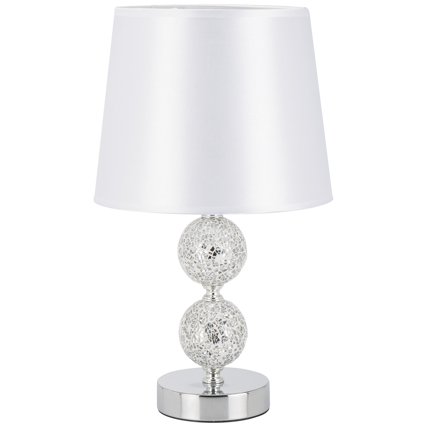 Ella White Mosaic Table Lamp Image 1