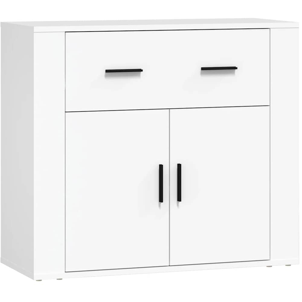 vidaXL 2 Door White Sideboard Set of 3 Image 6