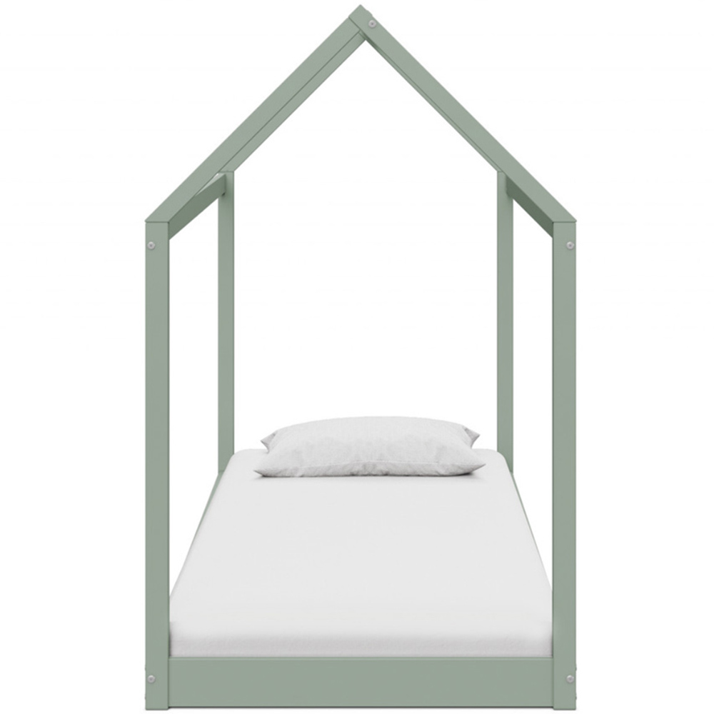 Home Detail Taylor Pastel Green Wooden Kids House Bed Image 4