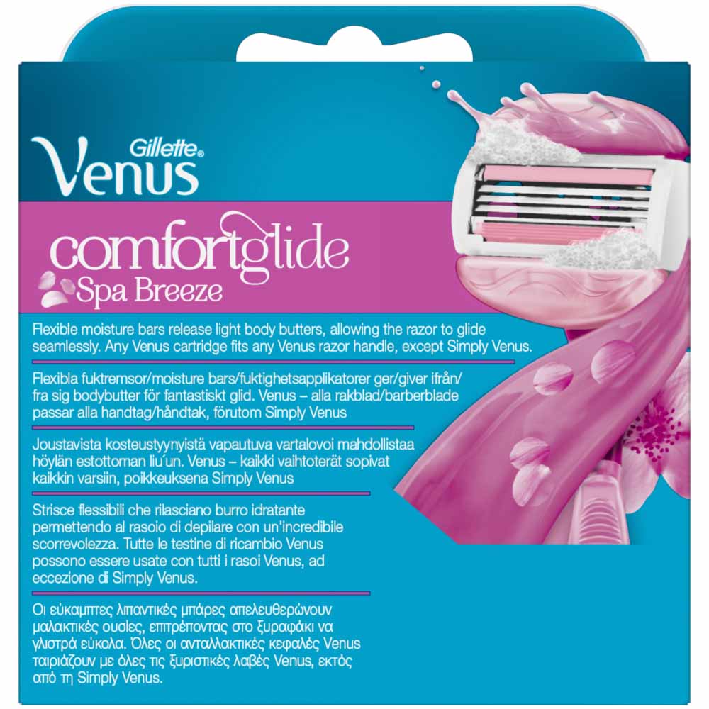 Gillette Venus Spa Breeze Womens Razor Blade Refills 4 pack Image 9