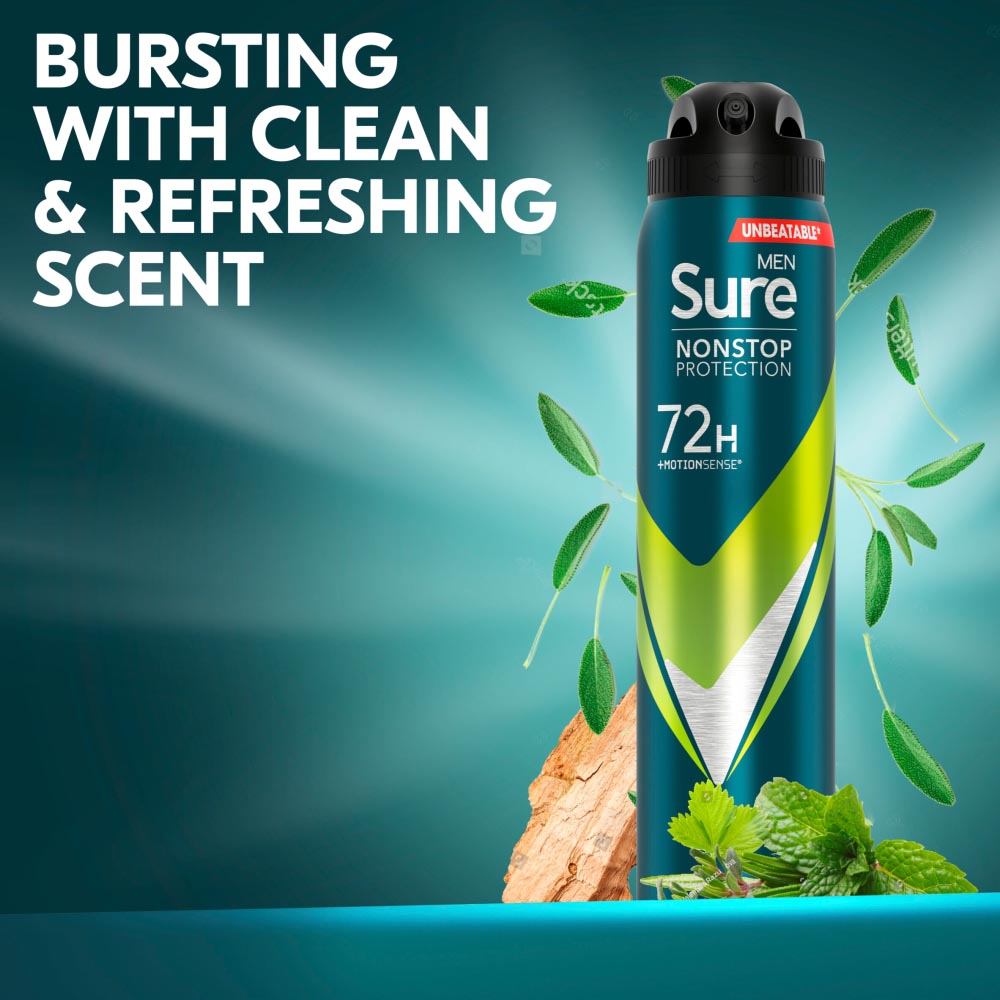 Sure For Men Extreme Dry Non-Stop Advanced Anti- Perspirant Deodorant 250ml Image 6