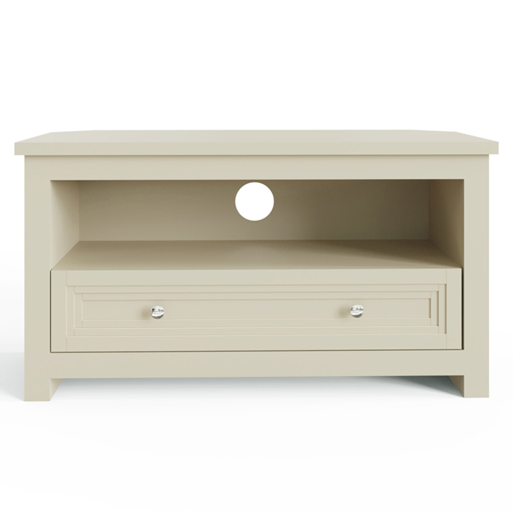 GFW Oakley Single Drawer Single Shelf Stone Corner TV Unit Image 5