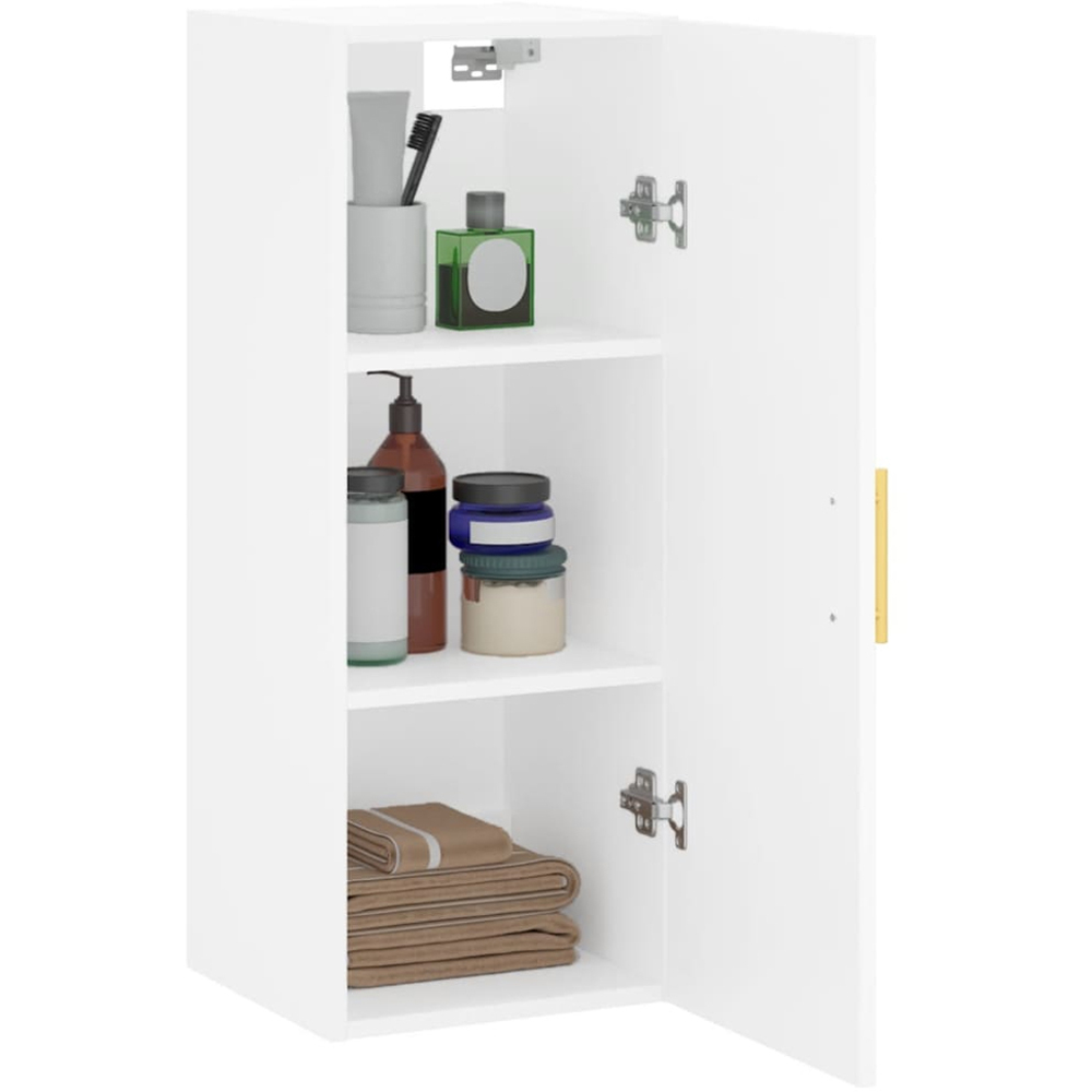 vidaXL Single Door White Wall Mounted Cabinet Image 5