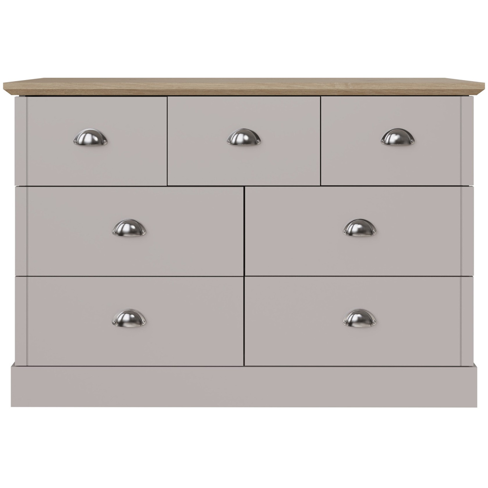 GFW Kendal 7 Drawer Grey Chest of Drawers Image 3