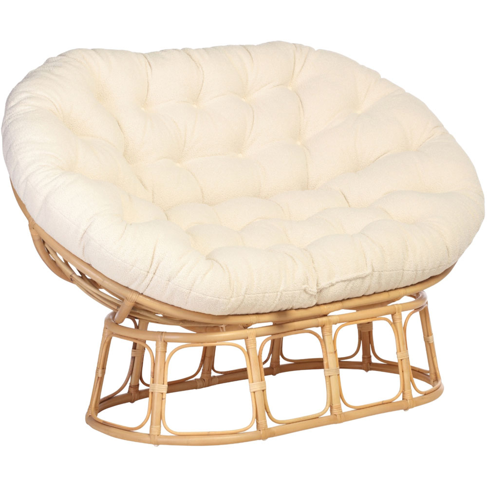 Desser Furniture Papasan 2 Seater Vanila and Natural Sofa Image 2