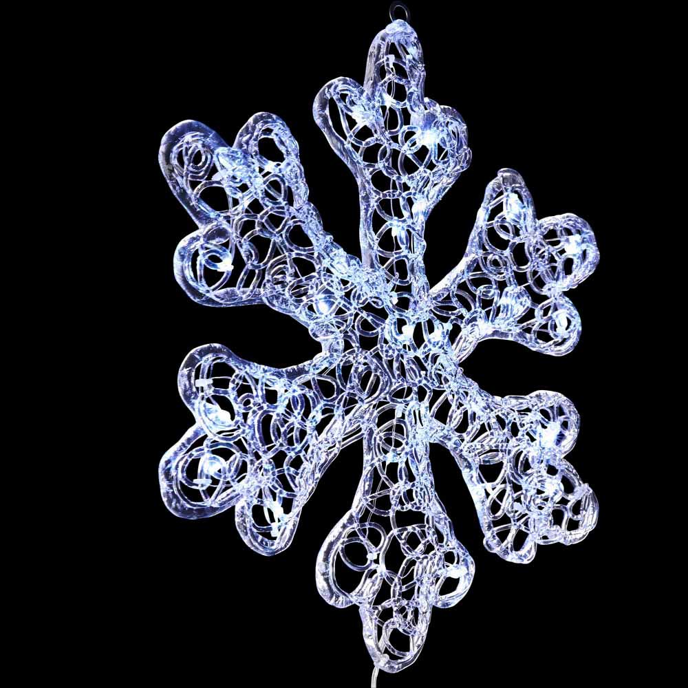 Wilko Acrylic Light Up Snowflake Image 3