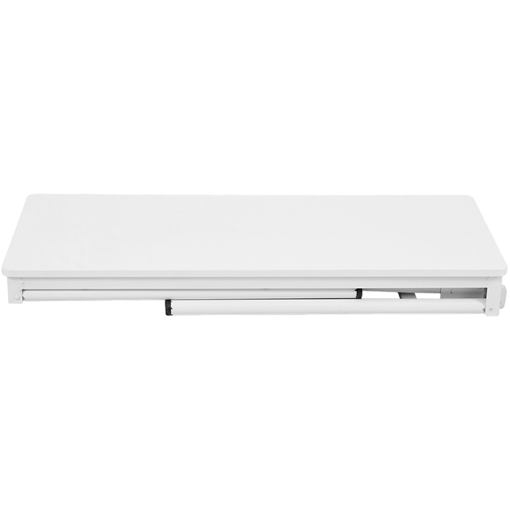 Living and Home Single Shelf Metal Frame Foldable Laptop Desk White 80cm Image 6