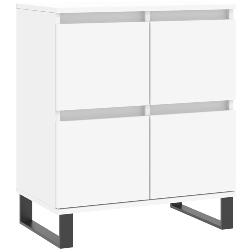 vidaXL 4 Door White Sideboard Image 2