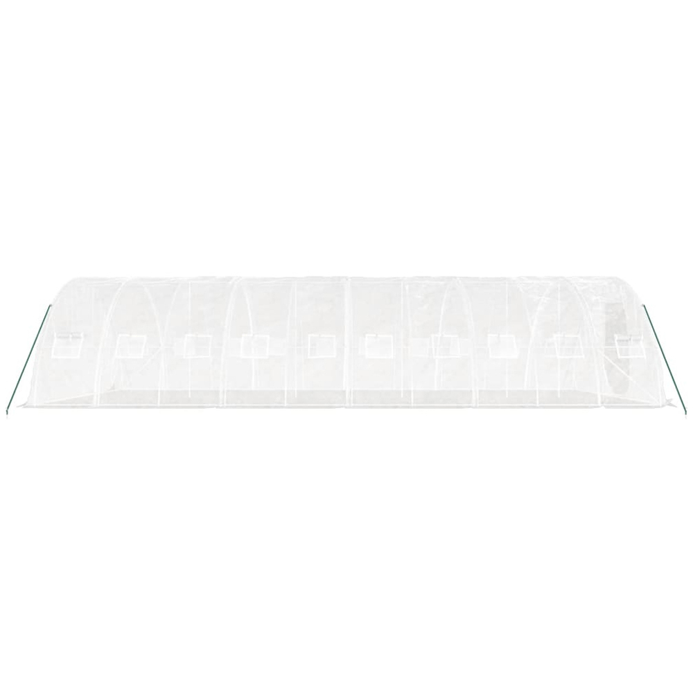 vidaXL White Polyethylene Galvanised Steel Frame 32.8 x 16.4ft Greenhouse Image 5