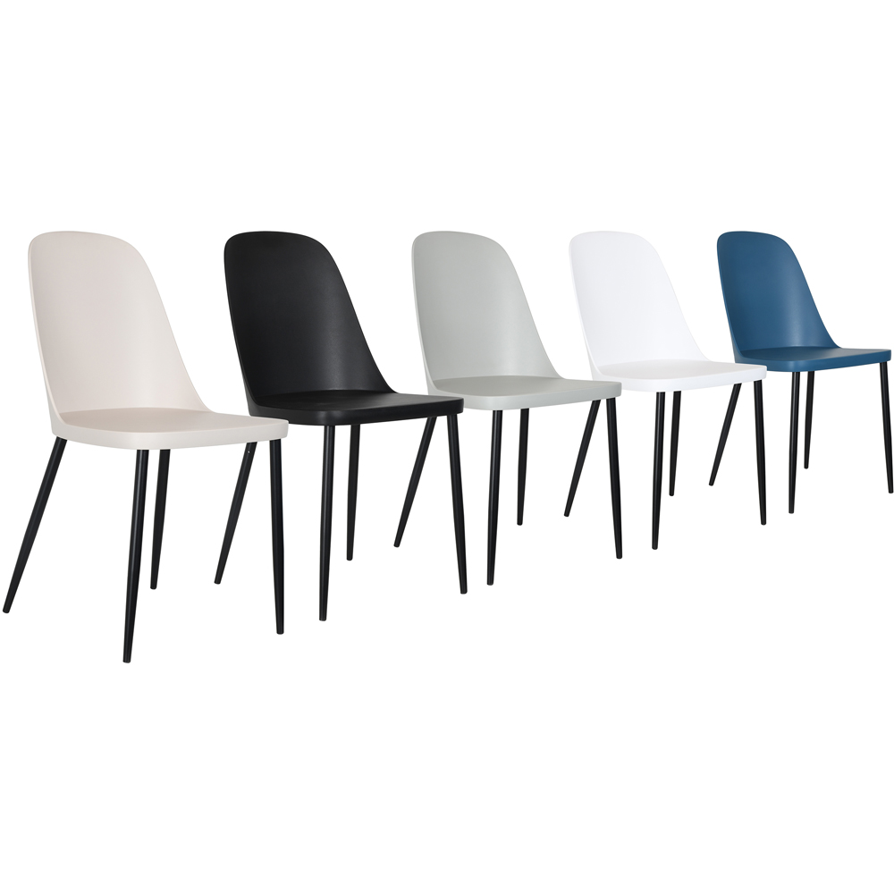 Core Products Aspen Set of 2 Blue and Black Dining Chair Image 5