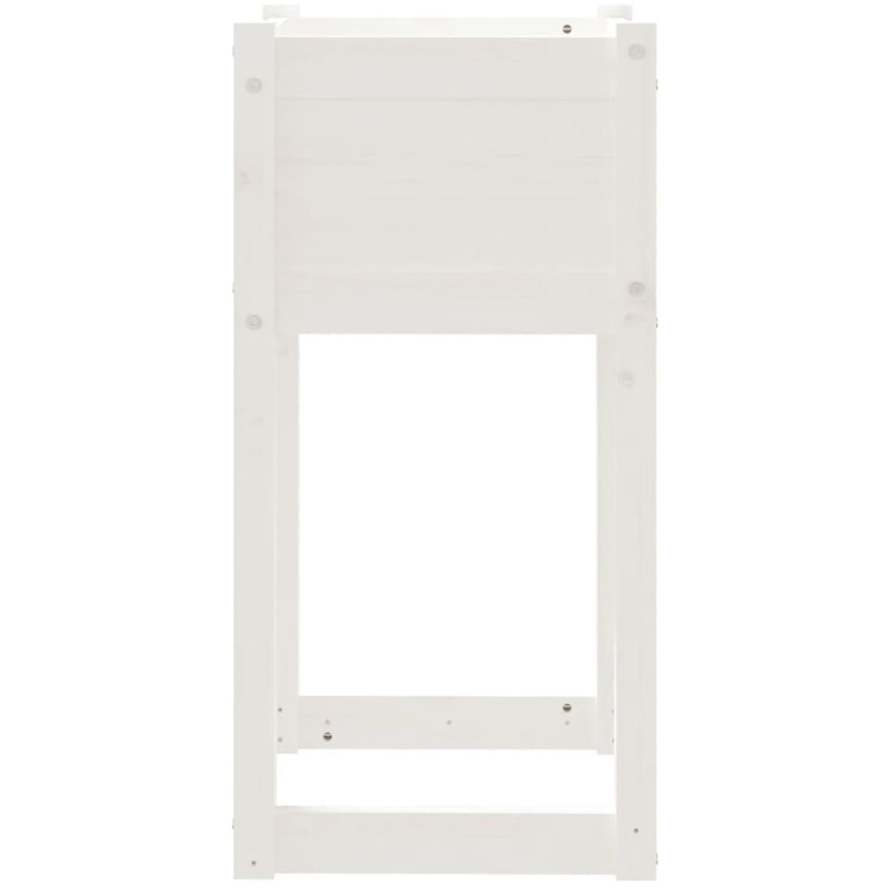vidaXL White Solid Pine Wood Garden Planter 81 x 40 x 40cm Image 3