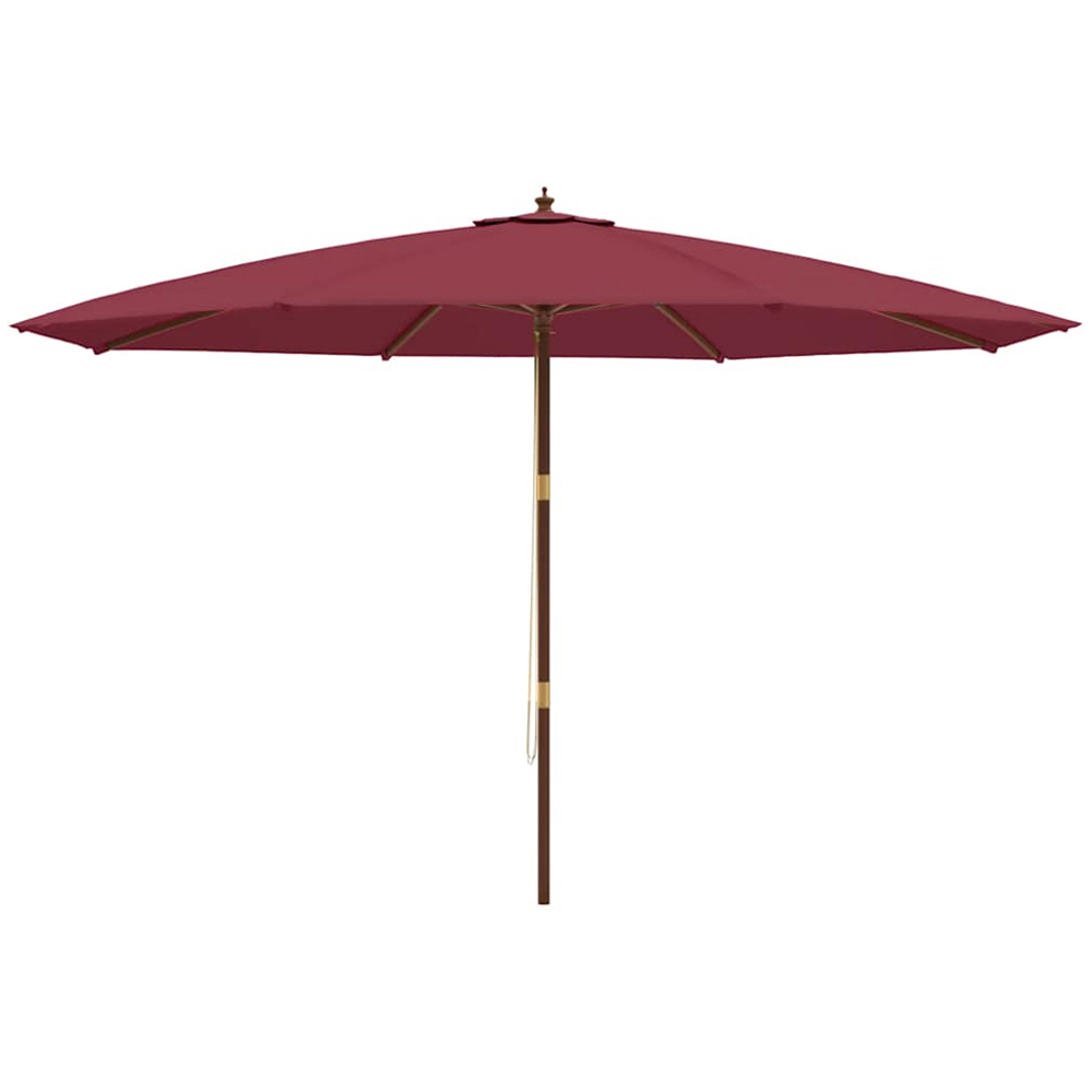 vidaXL Red Garden Parasol 4 x 4m Image 3