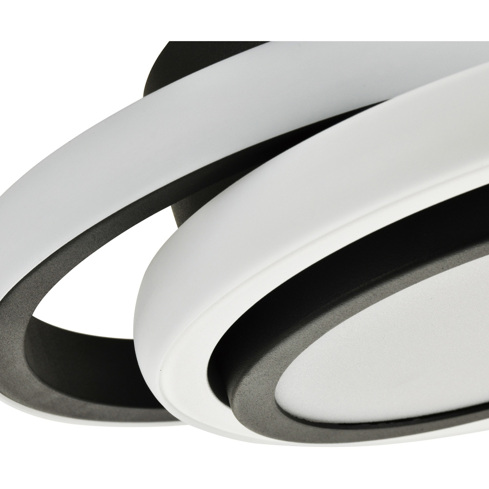 Happy Homewares Black and White LED Ceiling Light with Central Downlighter Image 5
