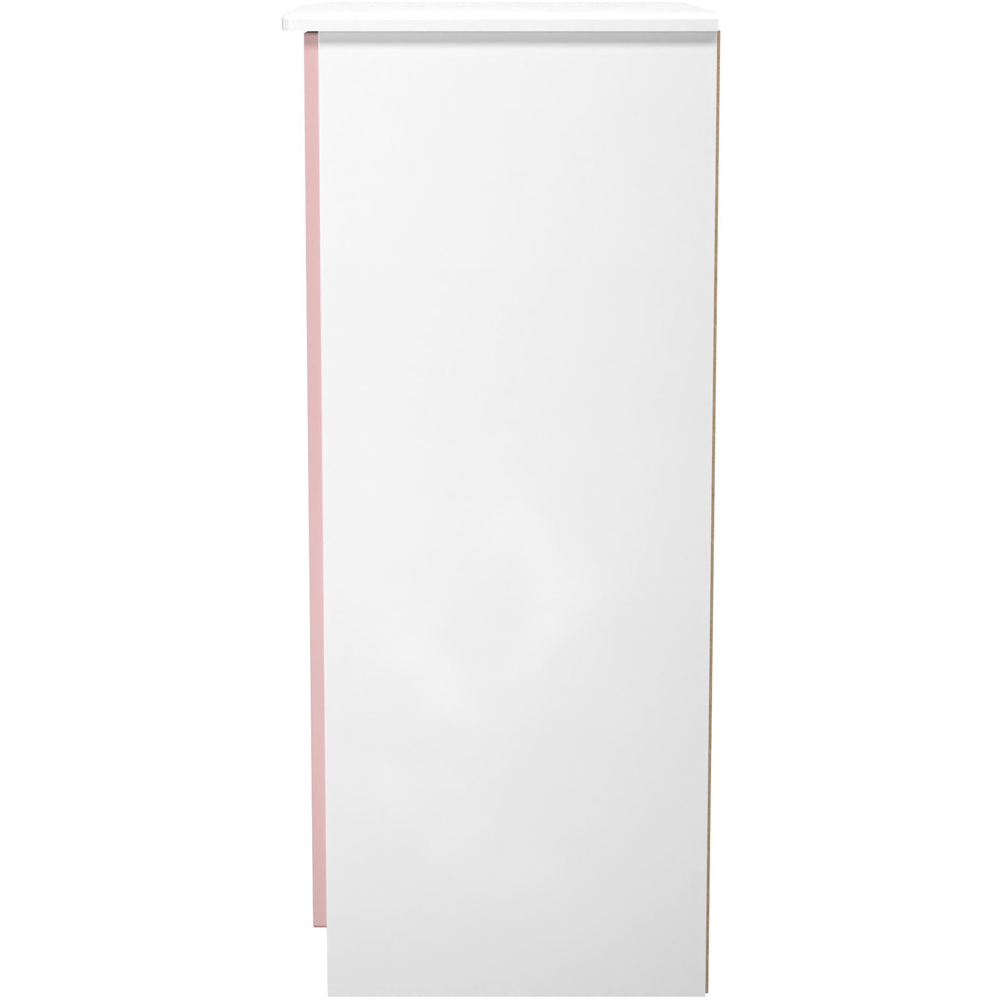 Crowndale Camden 2 Door Kobe Pink and White Midi Wardrobe Ready Assembled Image 5