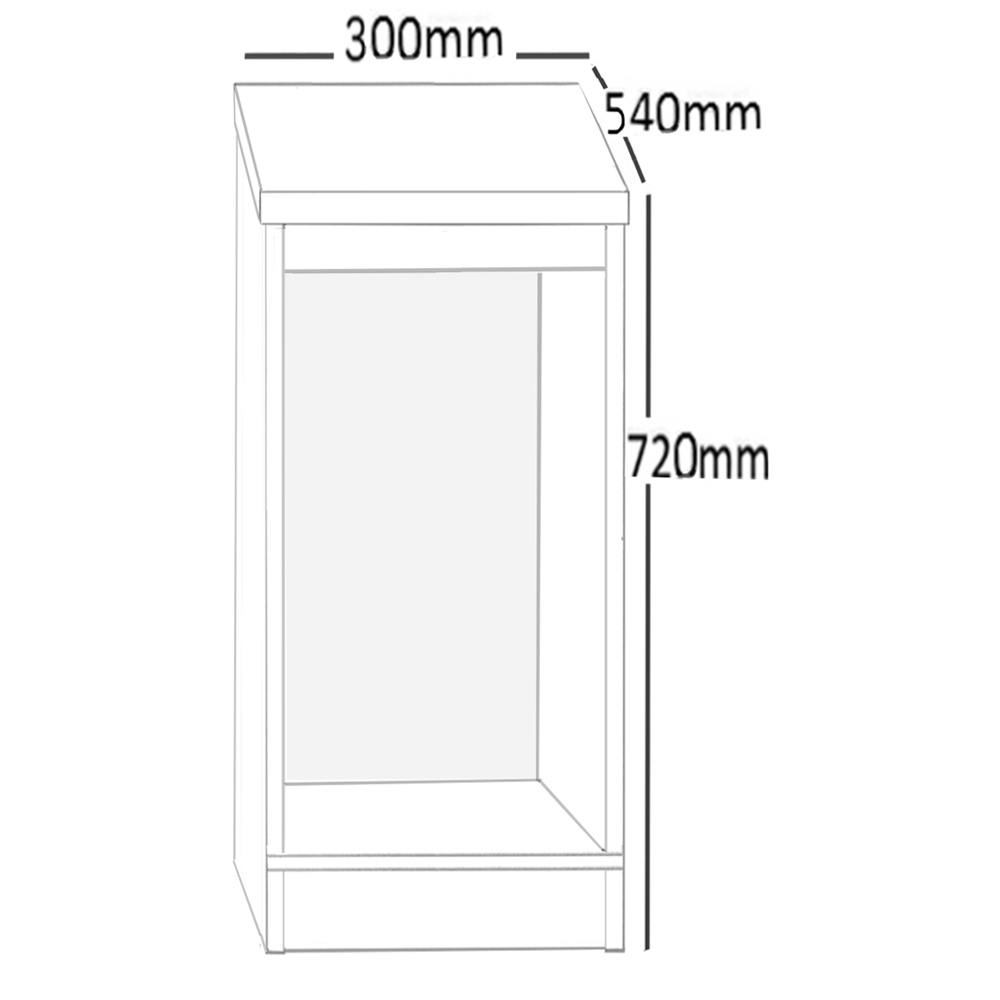 R White Cabinets Desktop Tower Storage Black Image 5