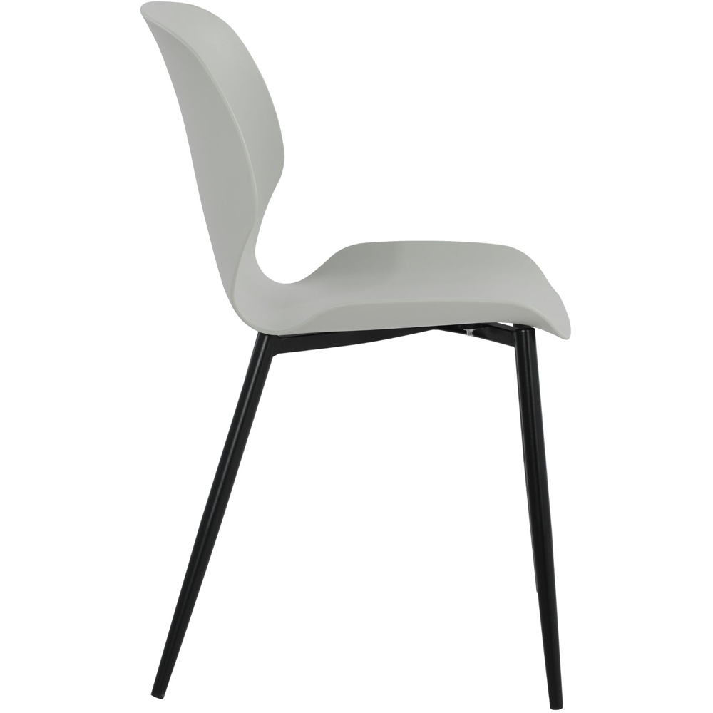 Core Products Carnaby Set of 2 Light Grey Plastic Kitchen Chair Image 4