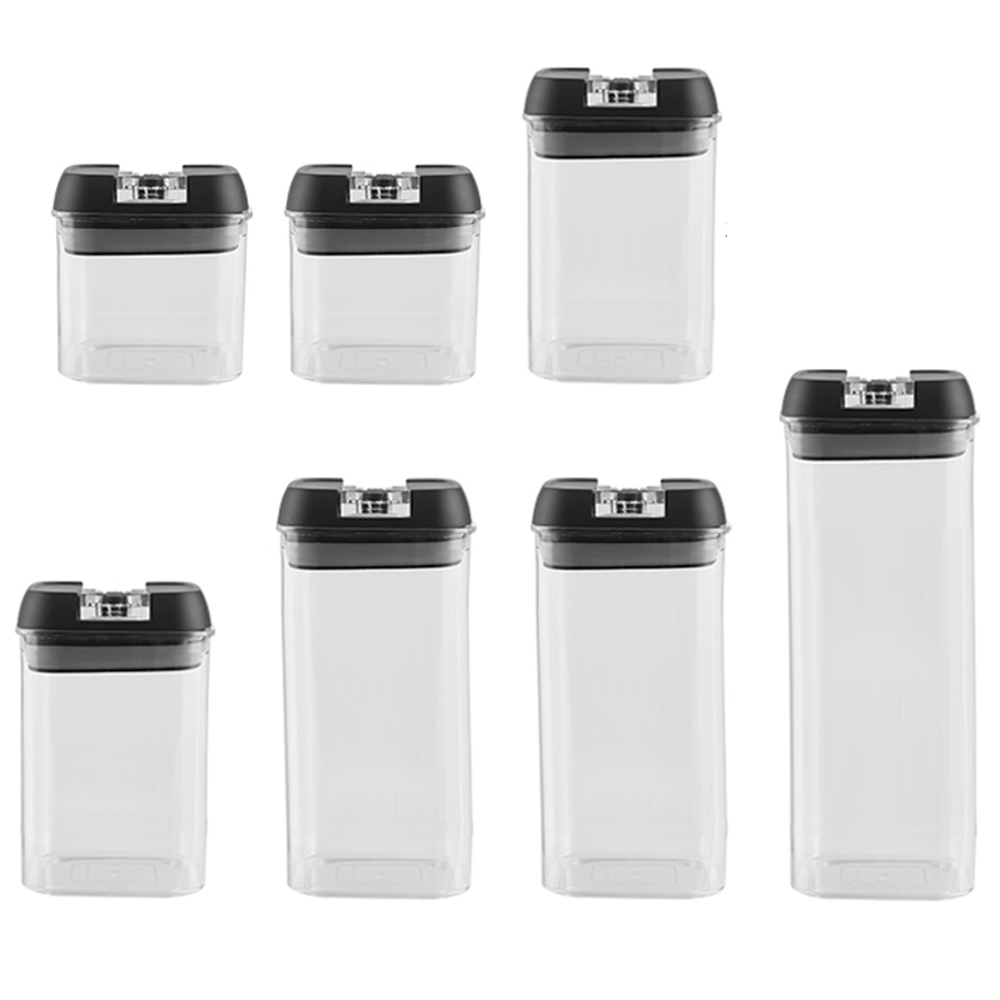 Living and Home 7 Piece Airtight Food Storage Container Set with Leak Proof Clasp Lids Image 1