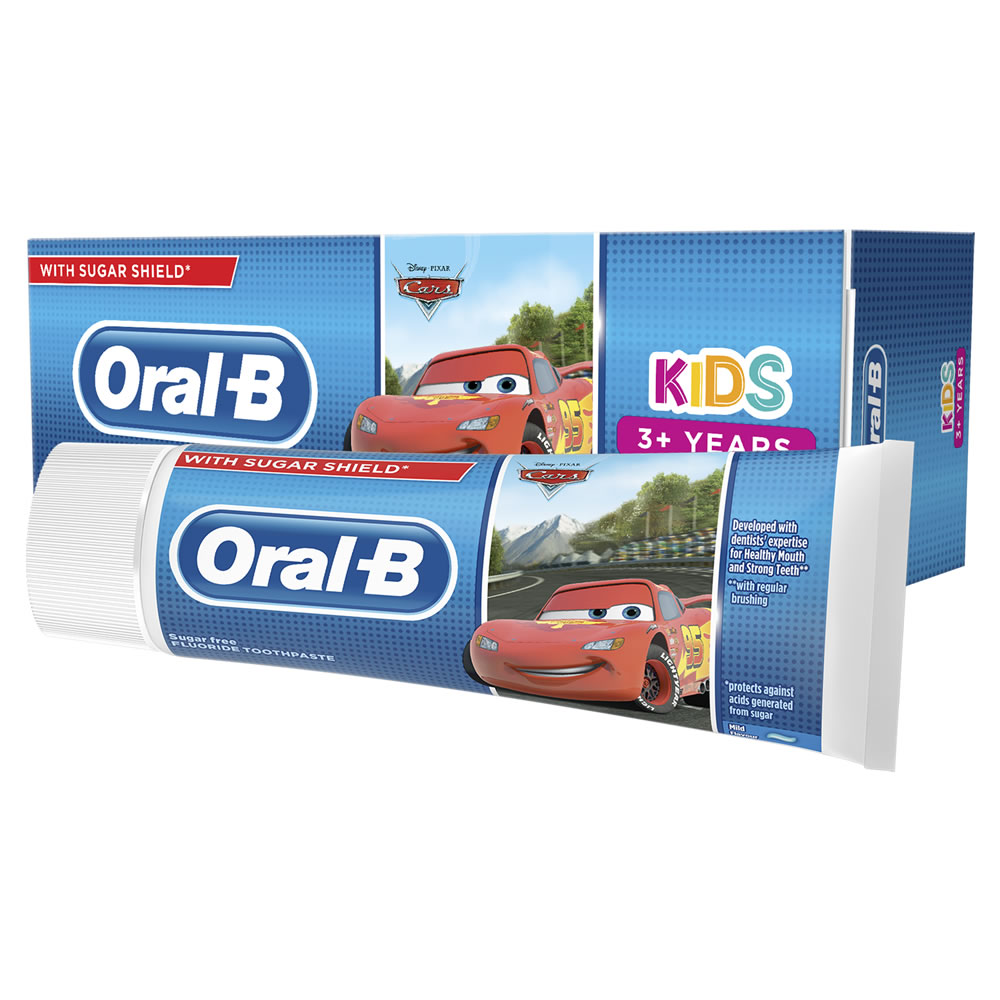 Oral B Kids Frozen/Cars Sugar Free Toothpaste 75ml Image 3