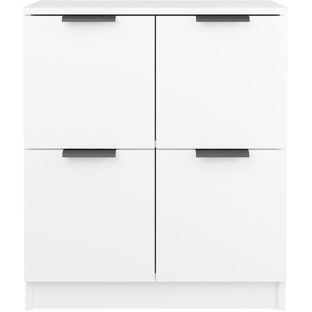 vidaXL 4 Door White Sideboard Set of 2 Image 5