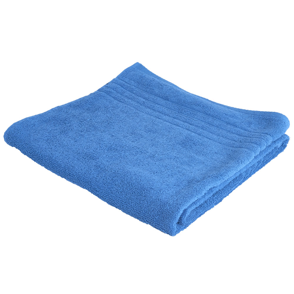 Wilko Deep Blue Bath Towel Image 1