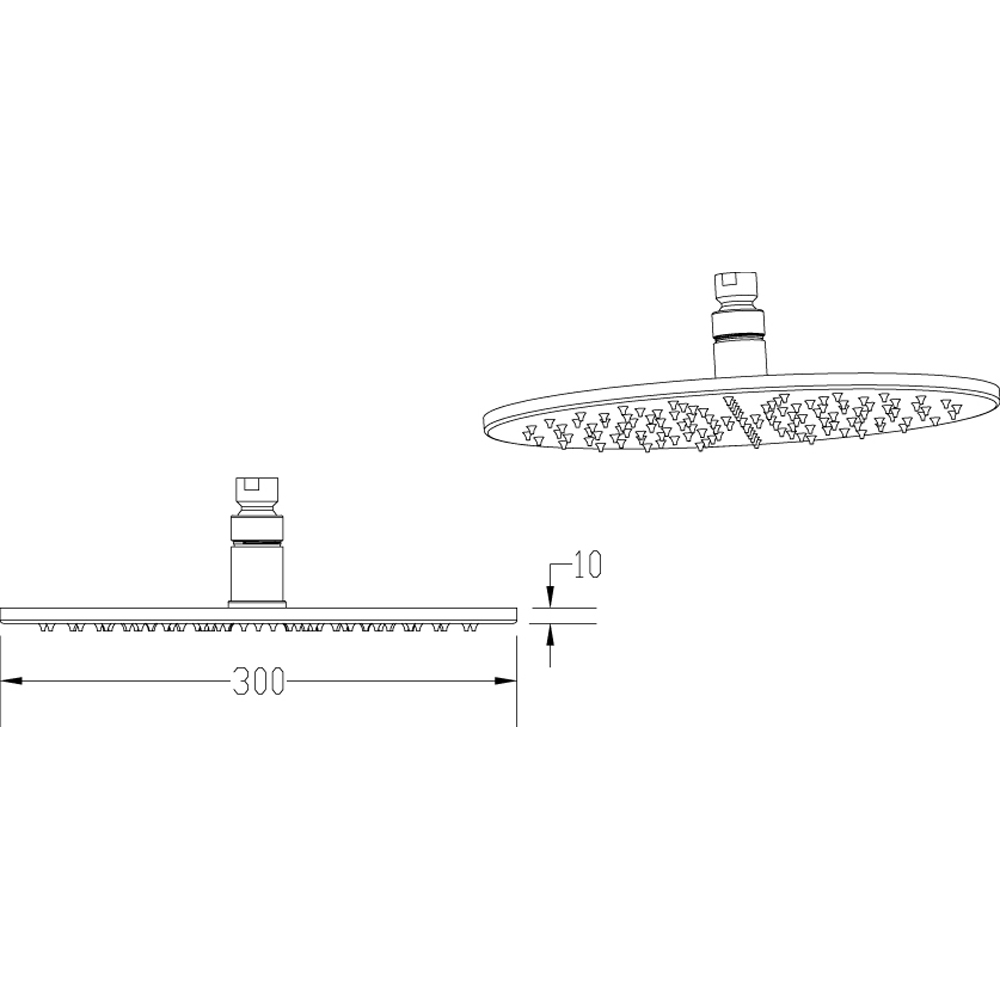 nuie Chrome Round LED Fixed Head Image 6