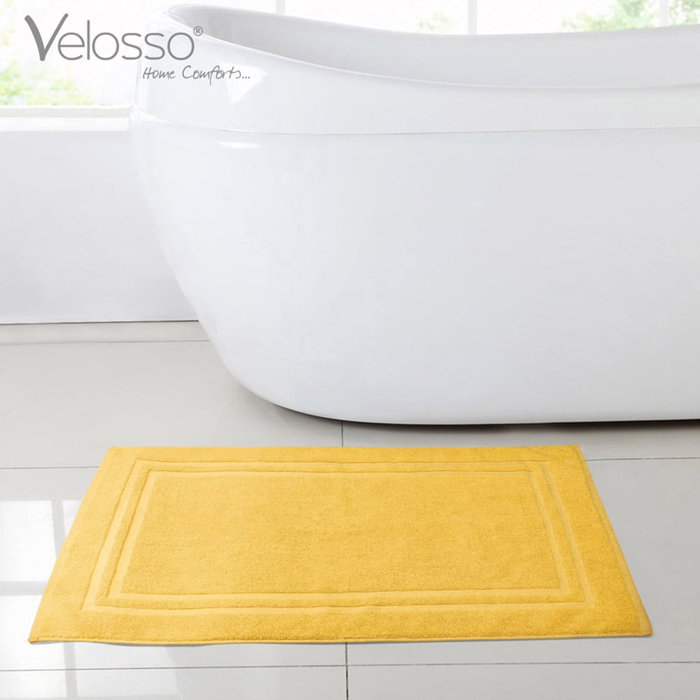 Velosso Ochre Cotton Hotel Bath Mat Image 2
