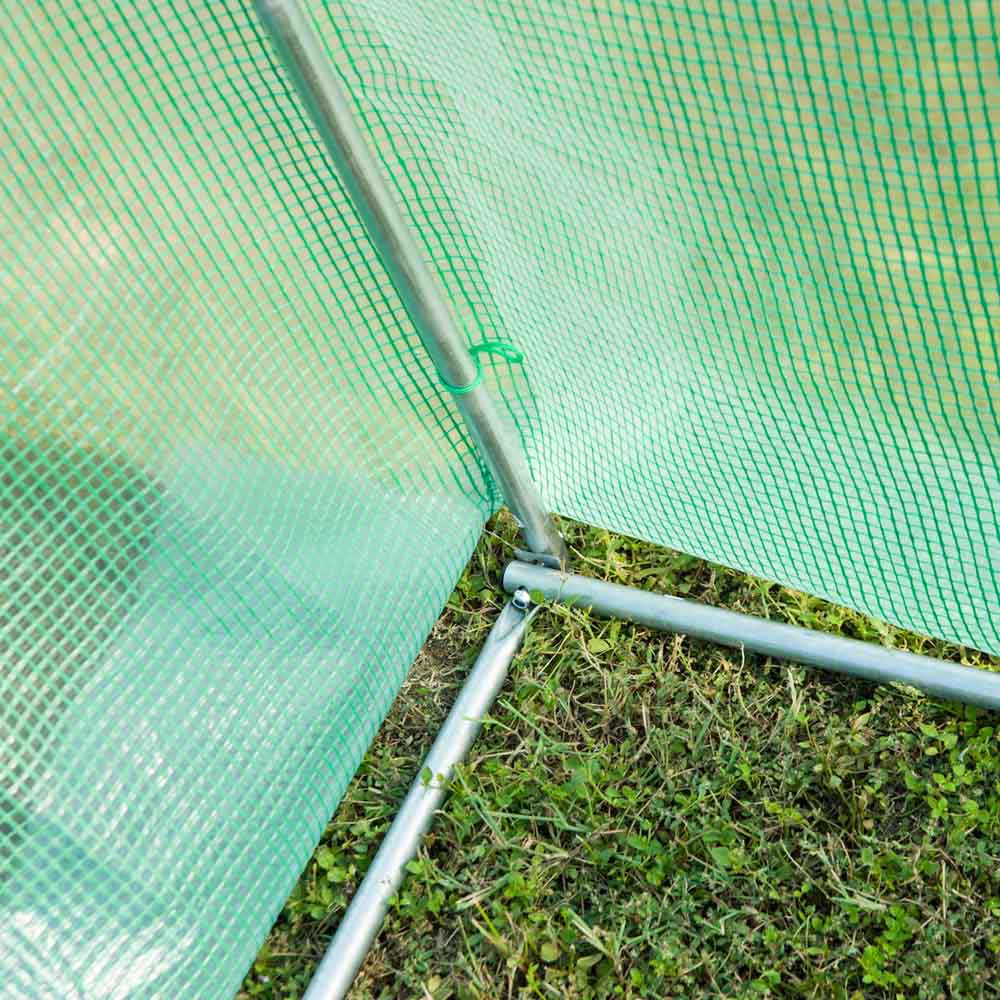 Outsunny Green PE Cloth 6.4 x 10ft Walk In Polytunnel Greenhouse Image 8