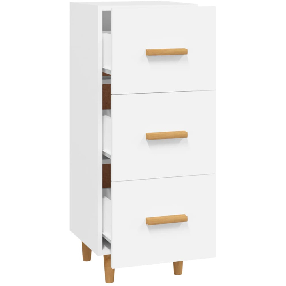 vidaXL 3 Drawer White Sideboard Image 5