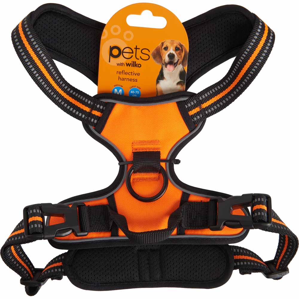 Wilko Reflective Dog Harness Medium Image 1