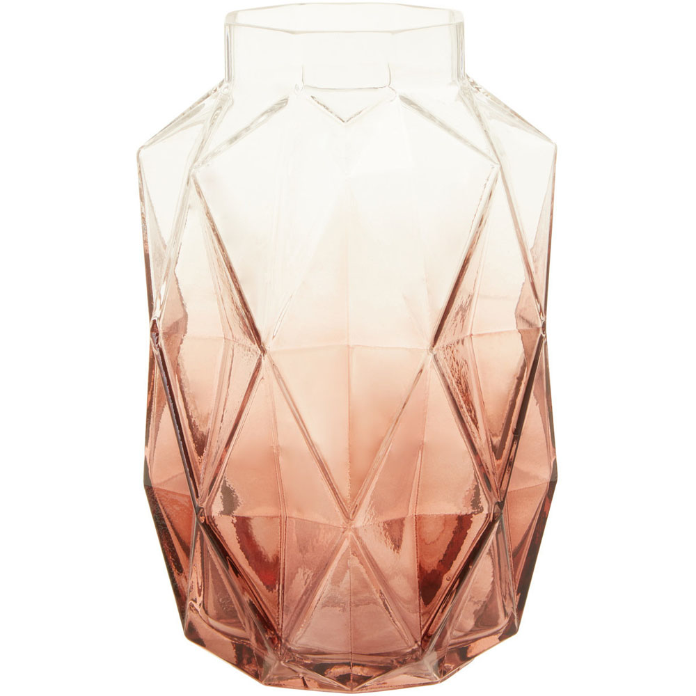 Premier Housewares Pink Brice Glass Vase Small Image 1