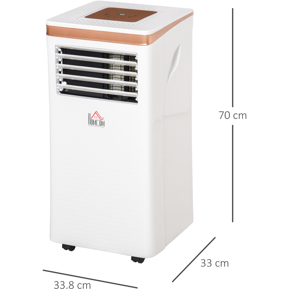 HOMCOM White and Chrome 7000BTU Mobile Air Conditioner Image 4