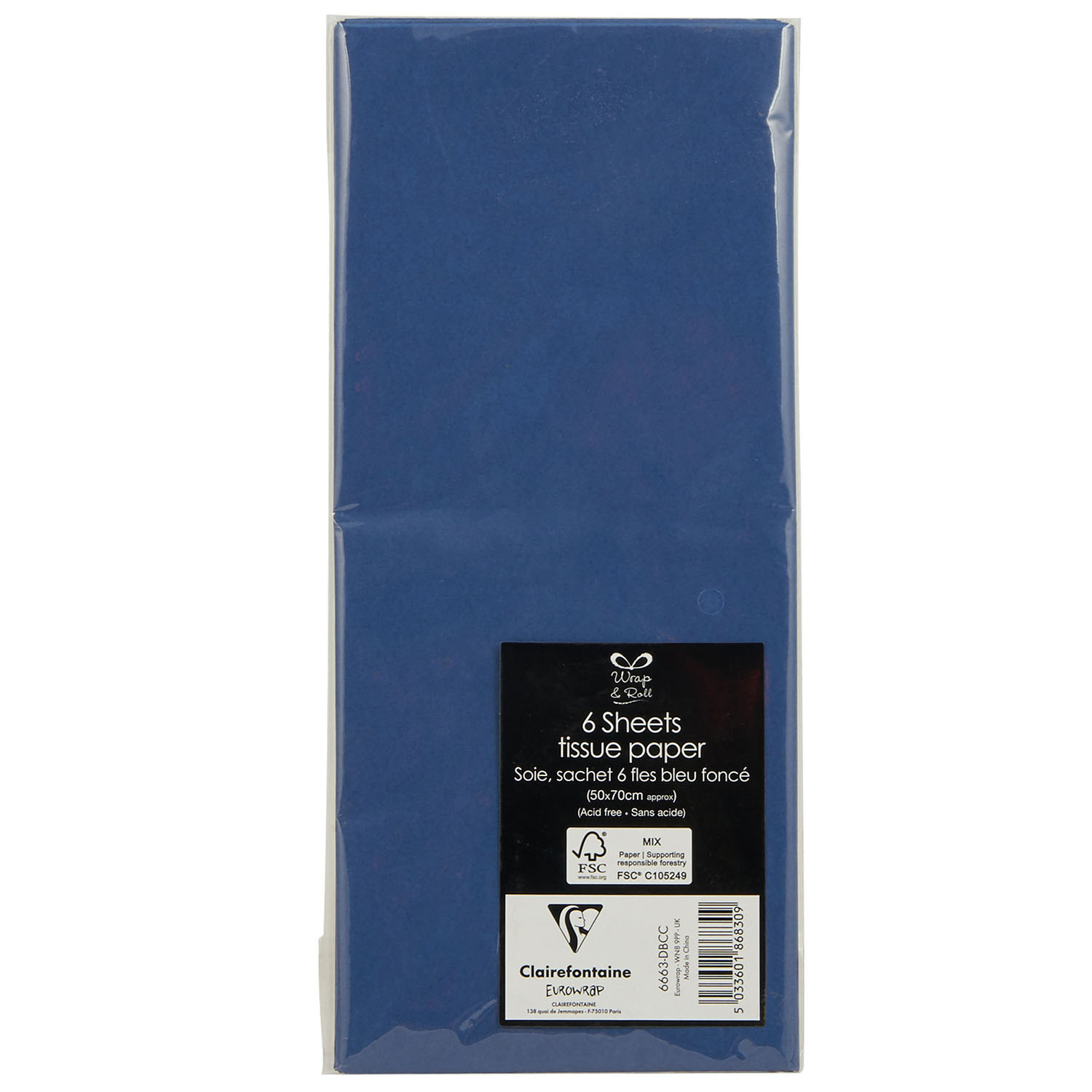 6 Sheets Tissue Paper - Blue Image 1
