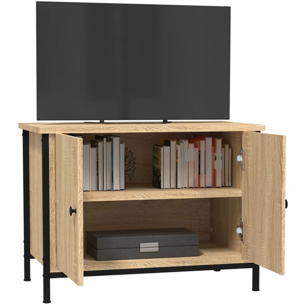 vidaXL 2 Door Sonoma Oak Industrial Style TV Cabinet Image 4