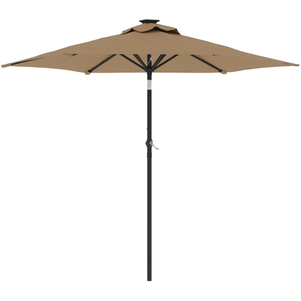 vidaXL Taupe Garden Parasol with Steel Pole 2.25m Image 1