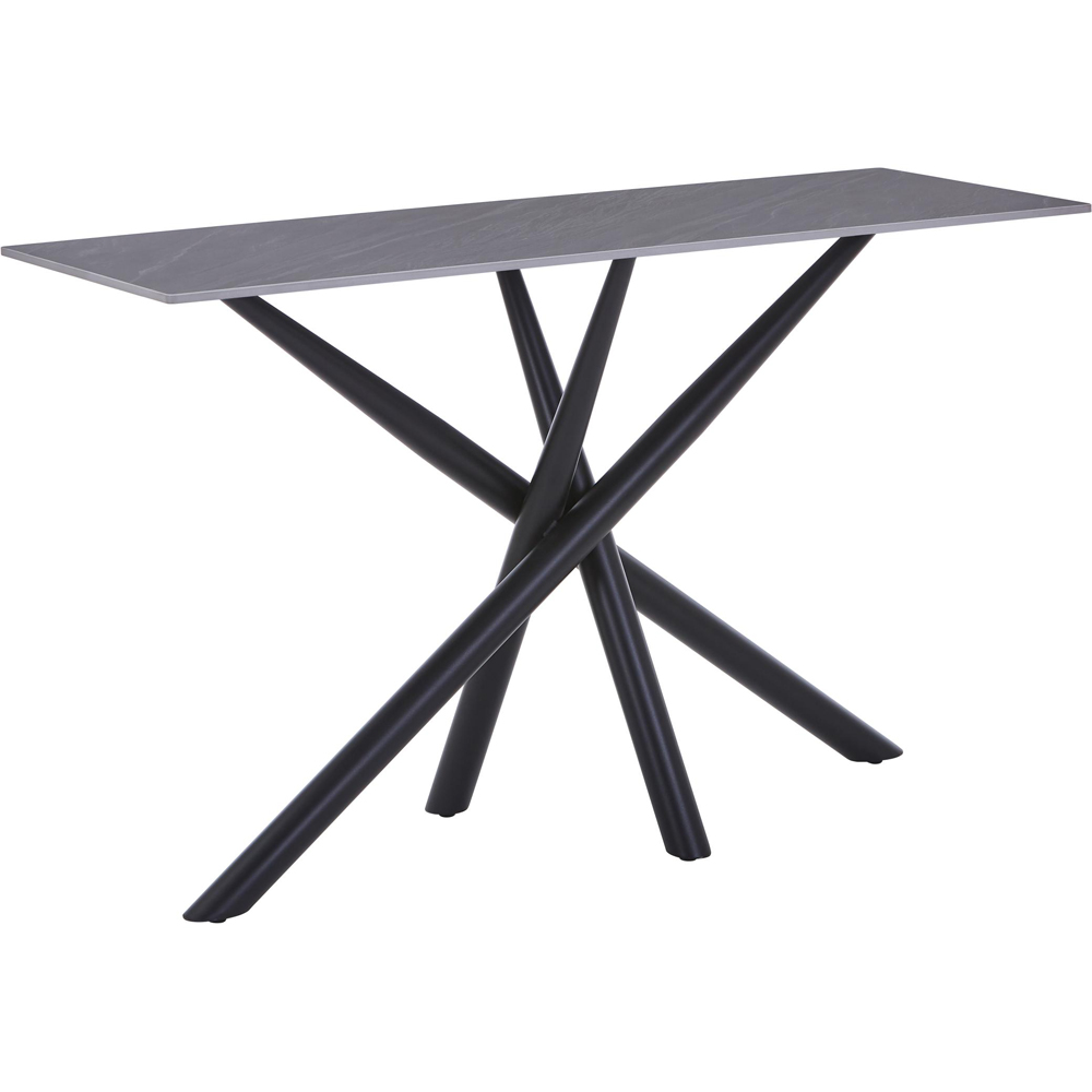 wilko Arlo Grey Wood Grain Ceramic Console Table Image 3