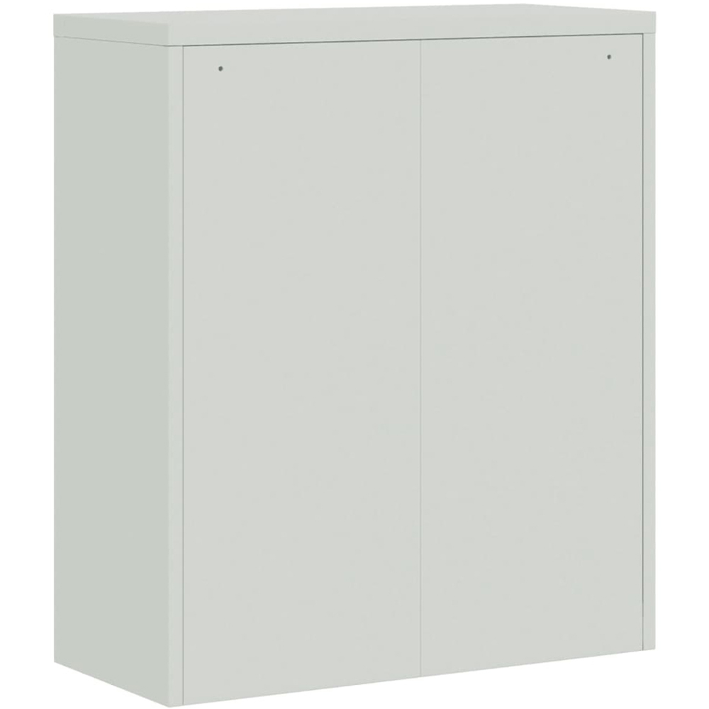 vidaXL 2 Door 3 Shelf Light Grey Powder Coated Steel Lockable File Cabinet Image 6