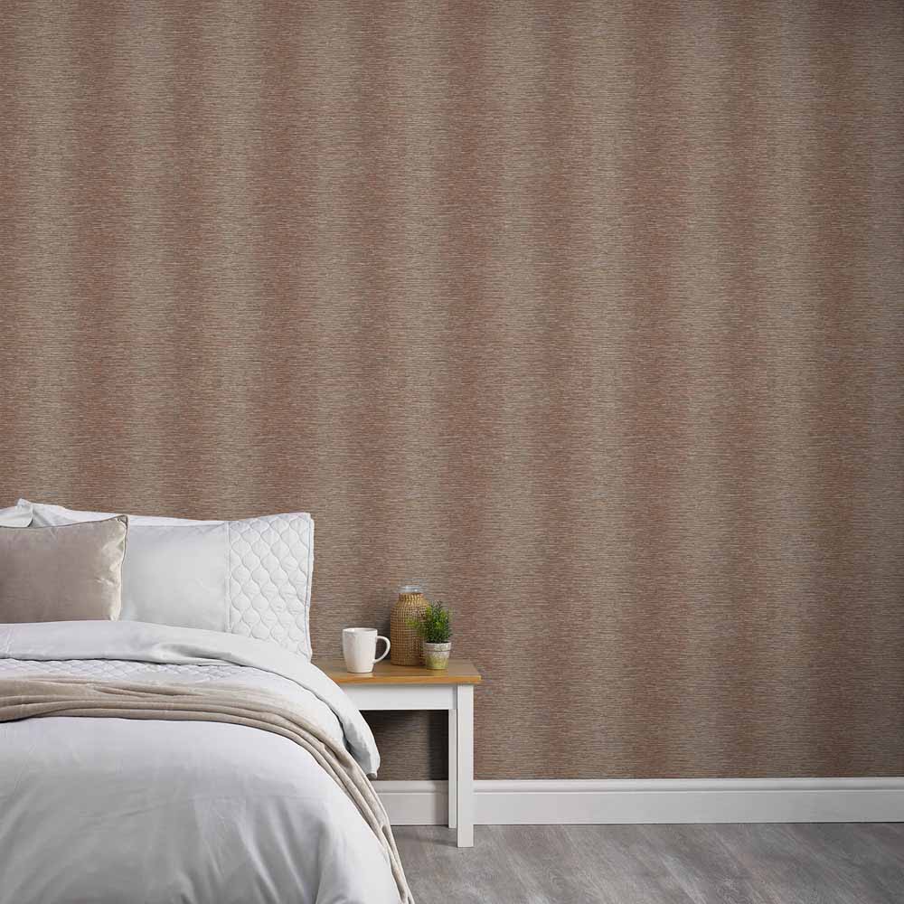 Grandeco Zezi Rust Red Blown Textured Vinyl Wallpaper Image 3