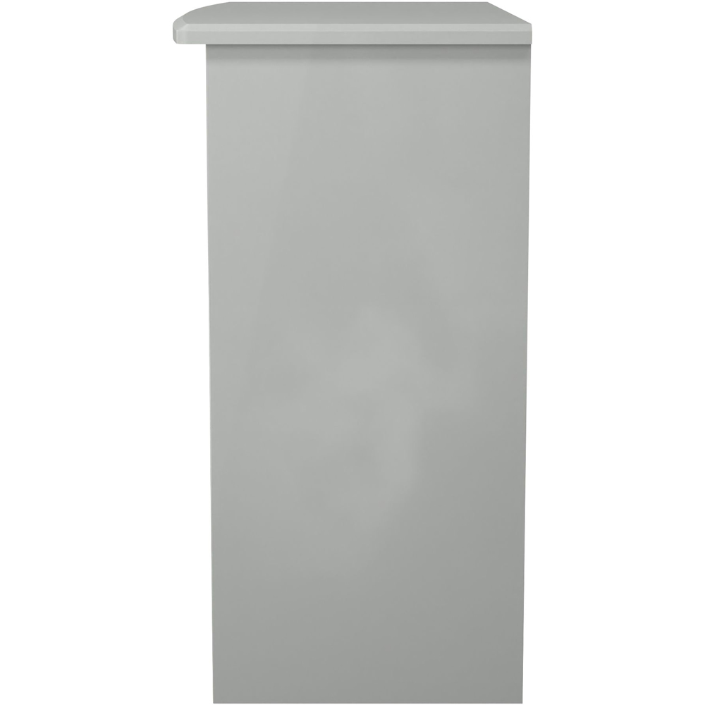 Crowndale Camden 3 Drawer Grey Gloss and Dusk Grey Dressing Table Ready Assembled Image 3