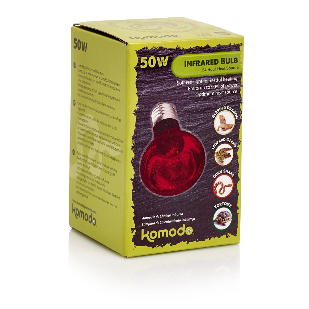 Komodo 50W Infrared 24 Hour Heat Source Reptile Bulb Image