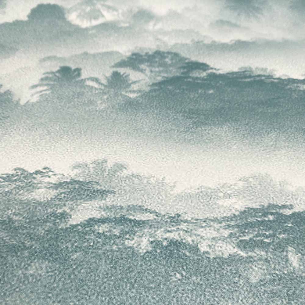 Muriva Tropical Landscape Teal Wallpaper Image 3