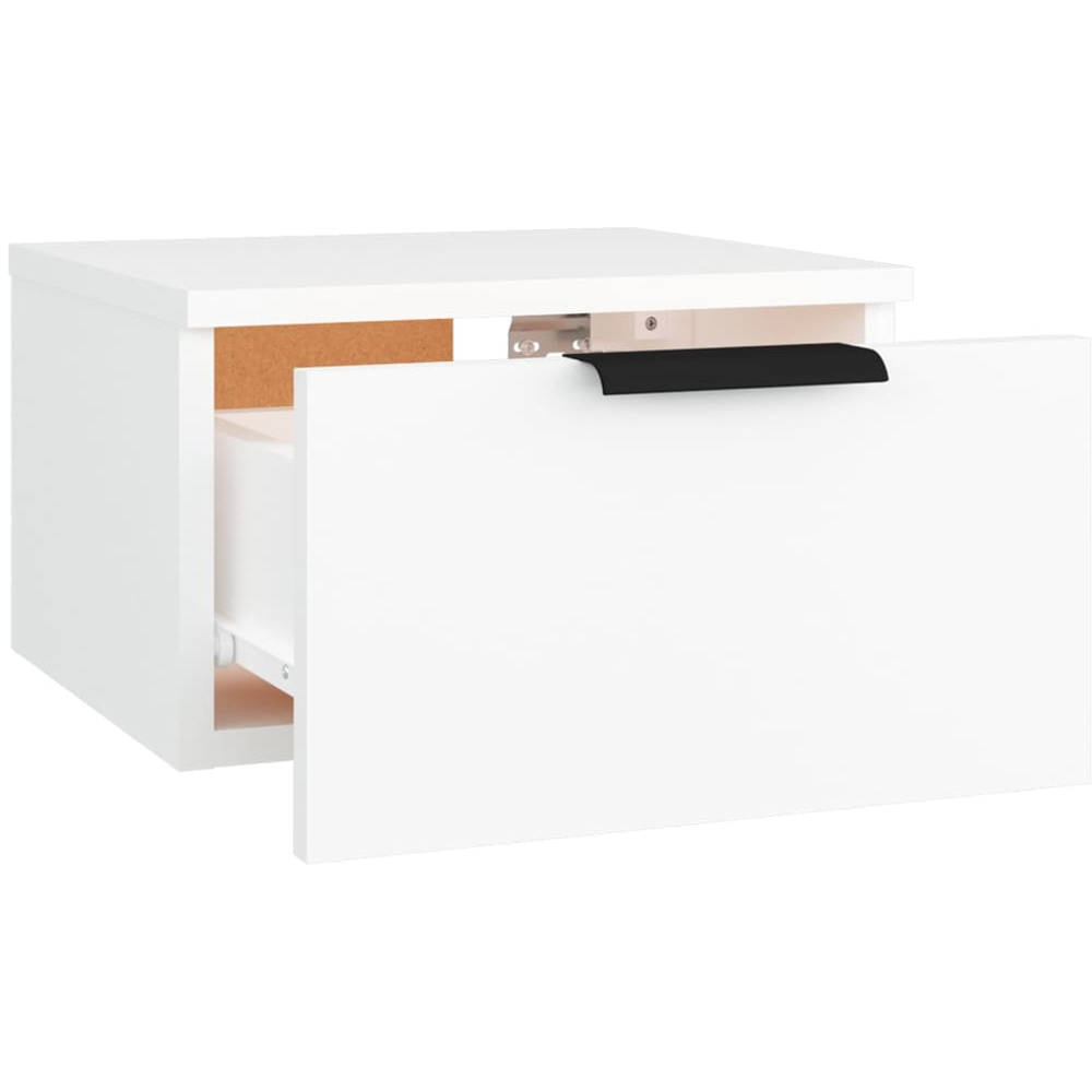 vidaXL Set of 2 White Wall Mounted Bedside Cabinet Image 6