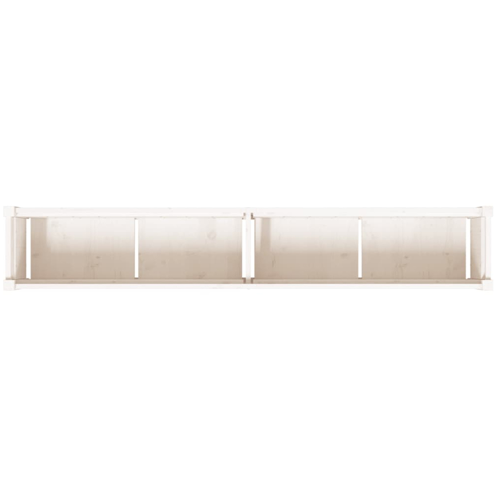 vidaXL White Solid Pine Wood Garden Planter 181 x 31 x 31cm 2 Pack Image 7