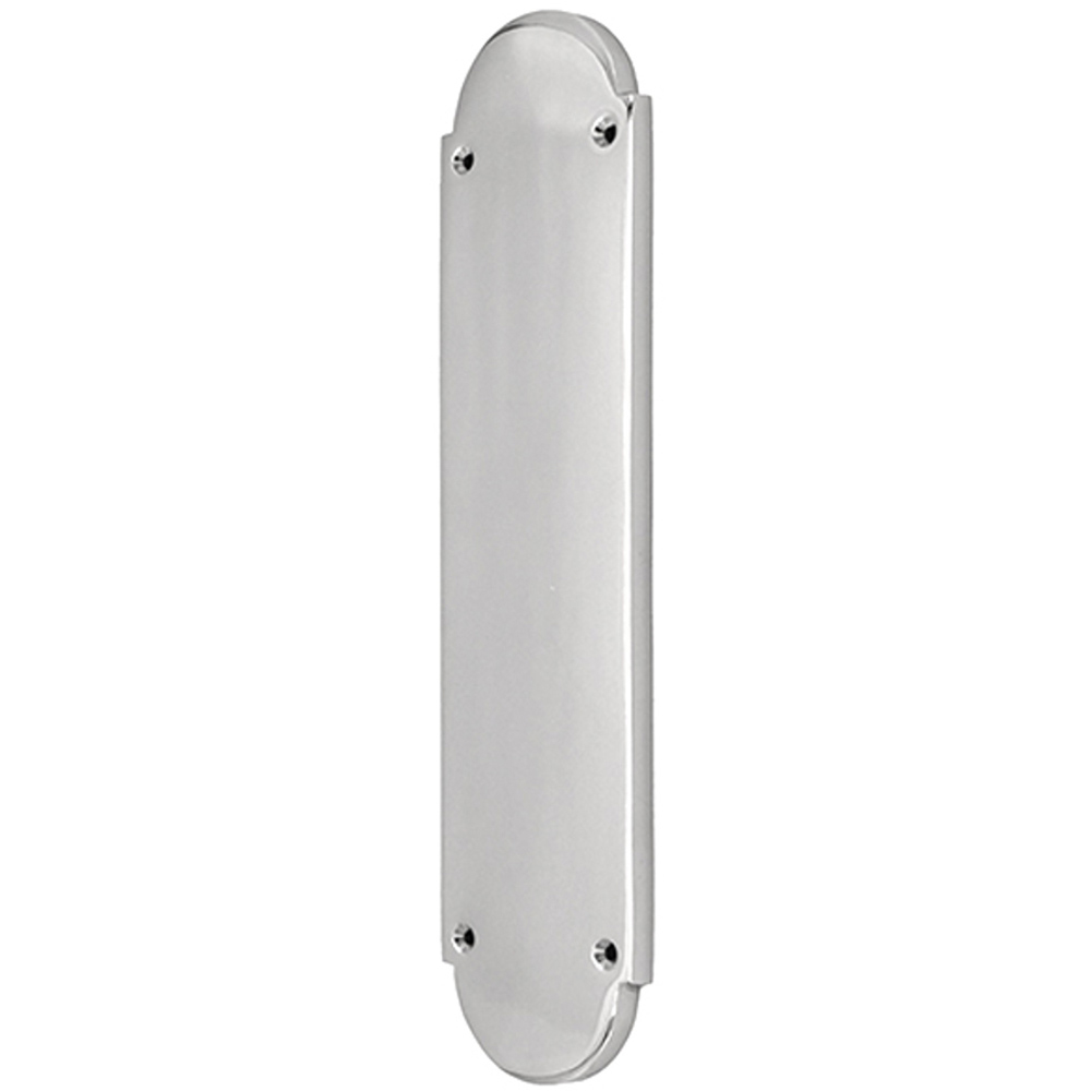 Spira Brass Victorian Half-Round Satin Chrome Finger Plush Plate 300mm Image 1