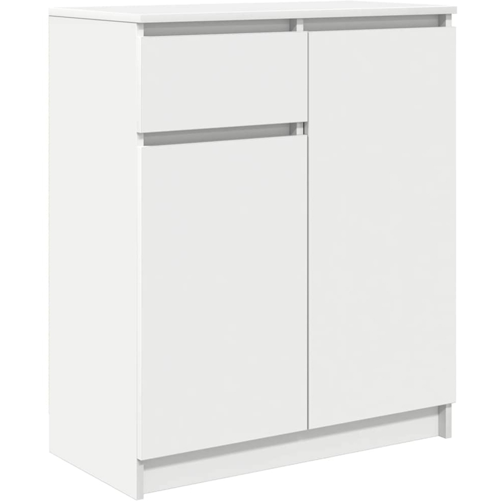 vidaXL 2 Door Single Drawer White Sideboard Image 2