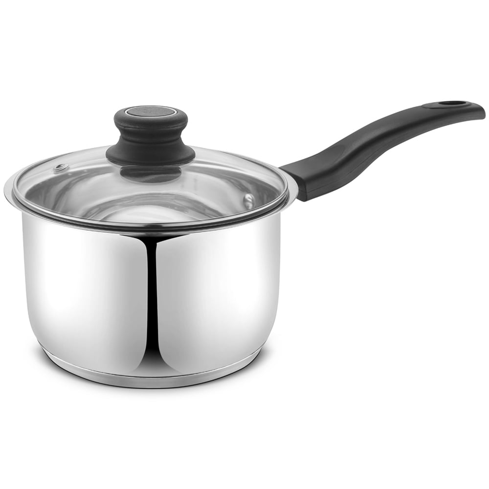 Highlands Homeware 16cm Glass Lid Saucepan with Induction Base Image 1