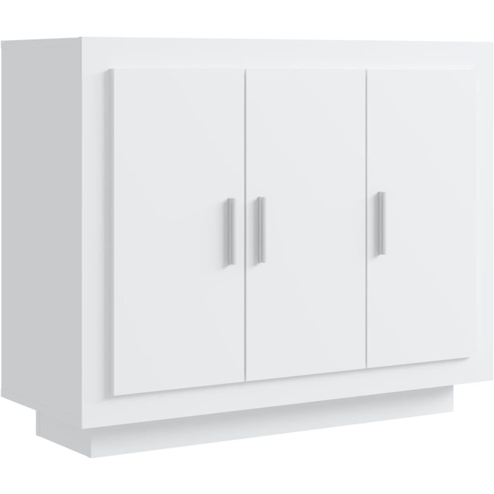 vidaXL 3 Door White Sideboard Image 2