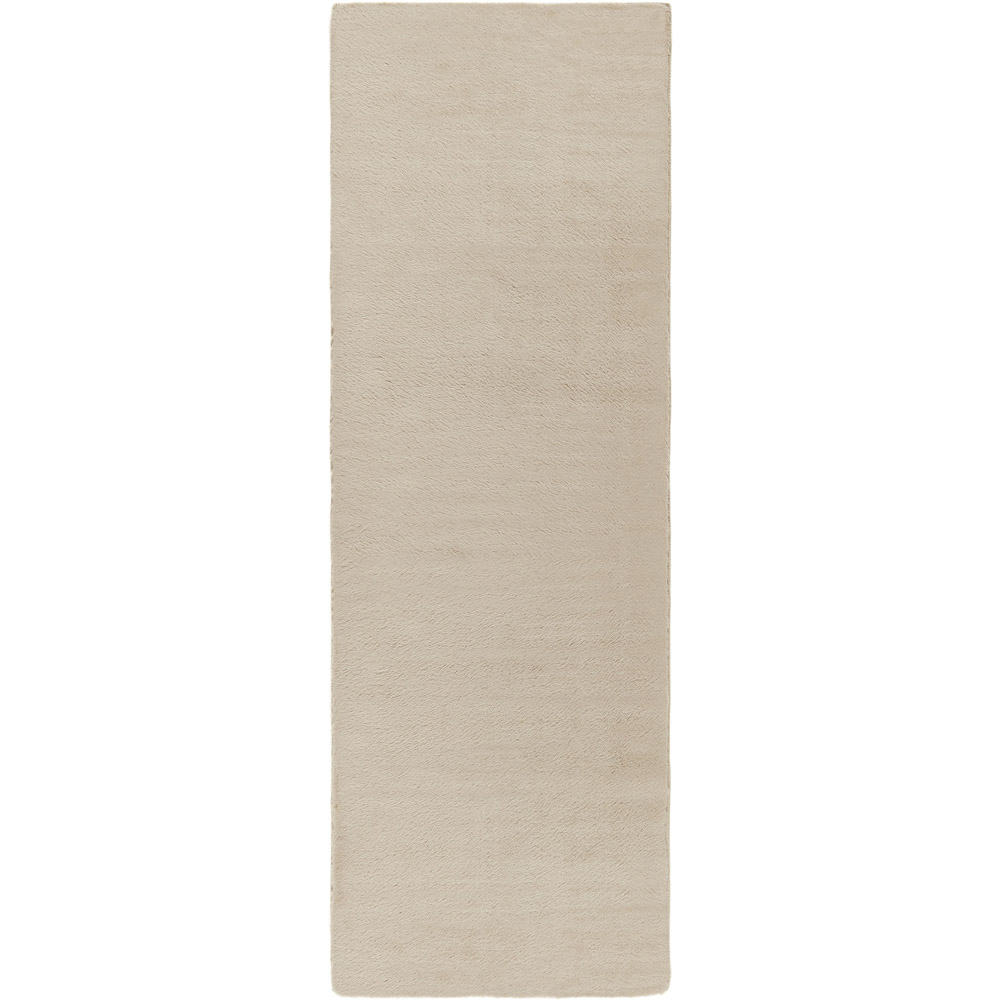 Origins My Washable Natural Faux Fur Rug 67 x 200cm Image 1