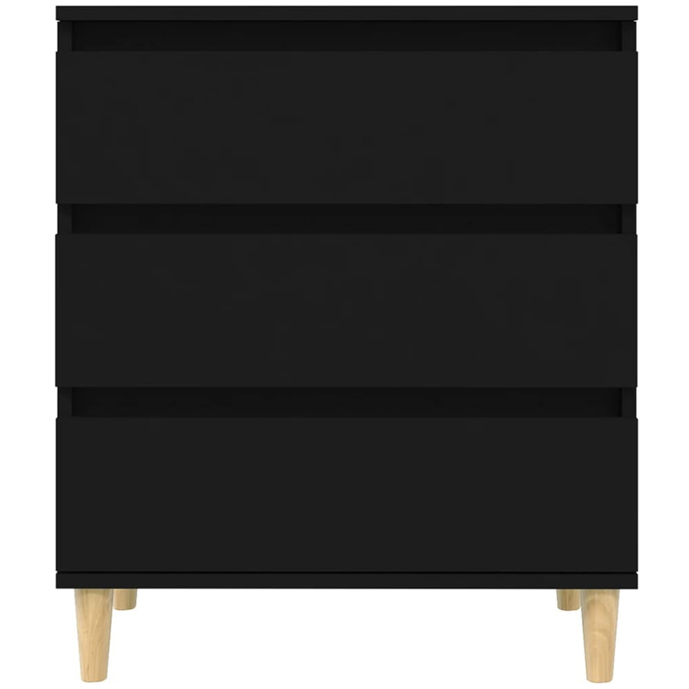 vidaXL 3 Drawer Black Sideboard Image 6