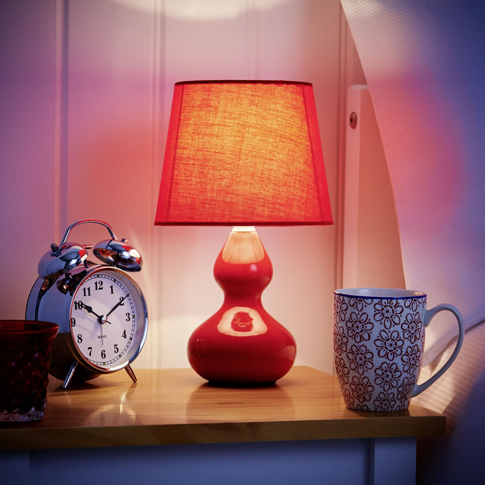 Wilko Chilli Pepper Red Ceramic Lamp Image 8